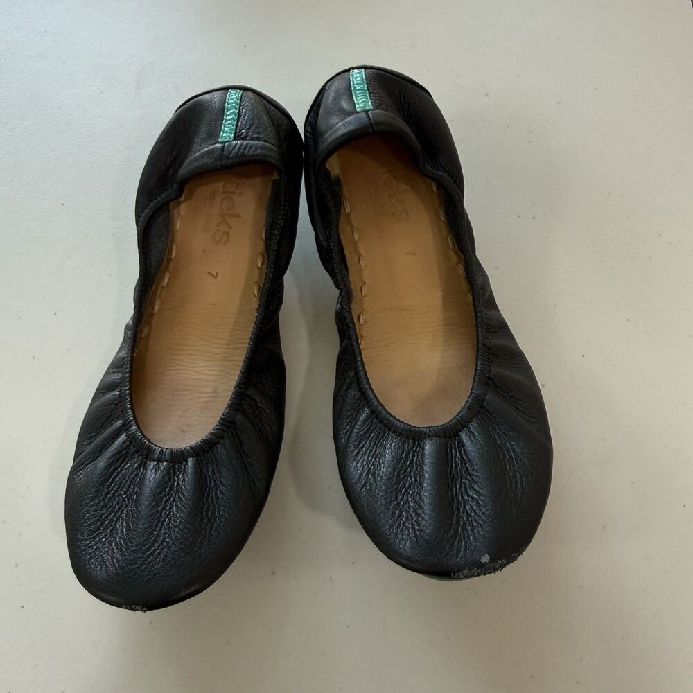 Tieks By Gravieli Matte Black Leather Comfort Shoes Sz 7 Classic Quite Luxury